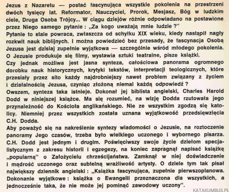 Założyciel chrześcijaństwa. CHARLES HAROLD DODD