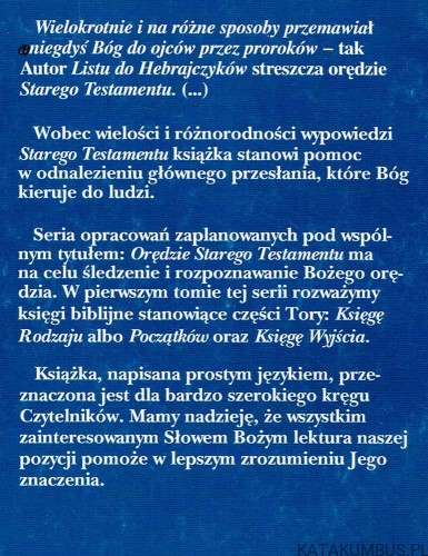 Orędzie Starego Testamentu. Tom I. ks. TOMASZ JELONEK