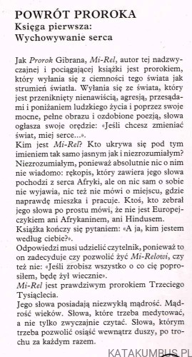 Powrót proroka. Zestaw. Księga 1 (wychowanie serca) Księga 2 (piękno miłości). PRACA ZBIOROWA