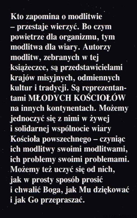 Modlimy się z młodymi z młodych Kościołów. opr. WALDEMAR WESOŁY SVD