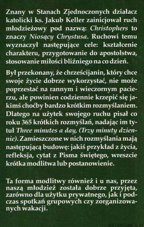Trzy minuty dla Boga. Krótkie refleksje dla młodzieży. ks. KAZIMIERZ PIETRZYK SDB