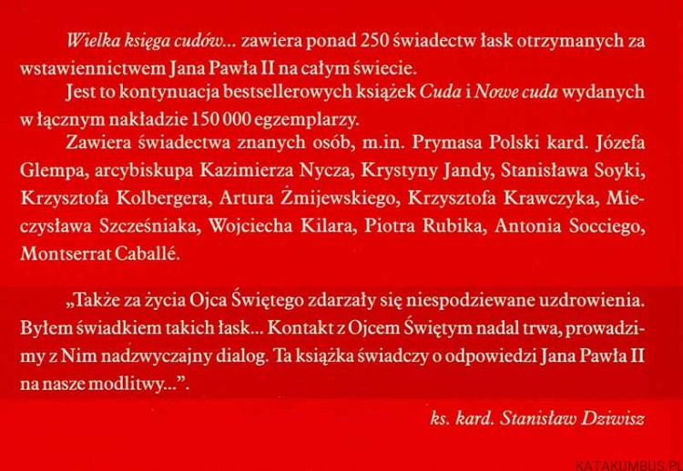 Wielka Księga Cudów Jana Pawła II . PRACA ZBIOROWA