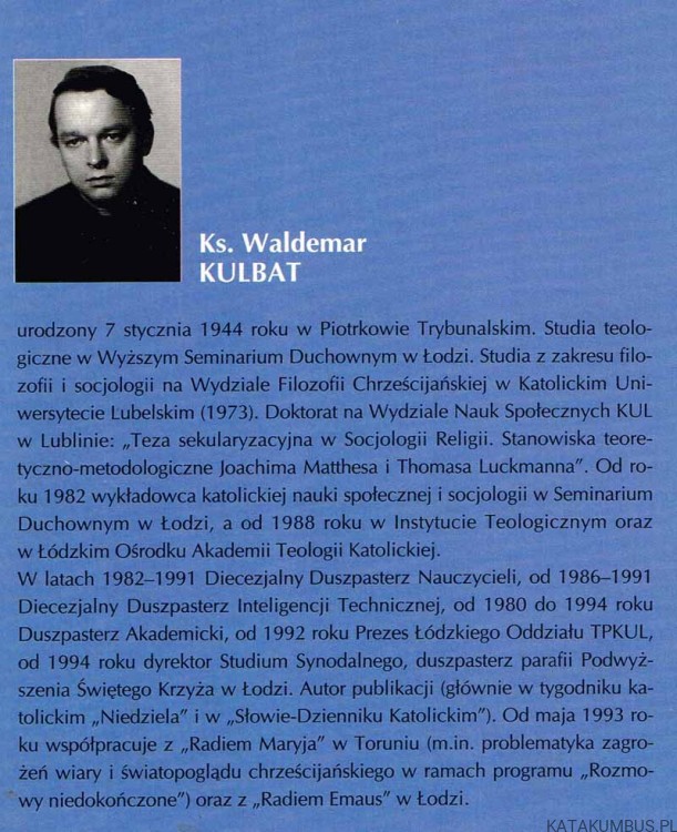 Kościół a wyzwania demokracji.  Ks. WALDEMAR KUBAT