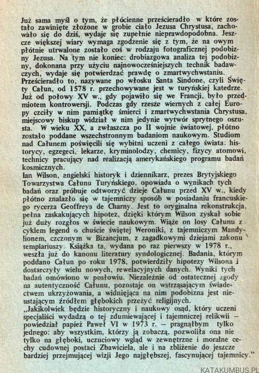 Całun Turyński. Tom II. IAN WILSON