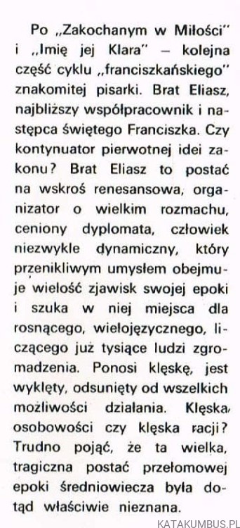 I otwarły się drzwi... O Bracie Eliaszu medytacje. EWA SZELBURG ZAREMBINA