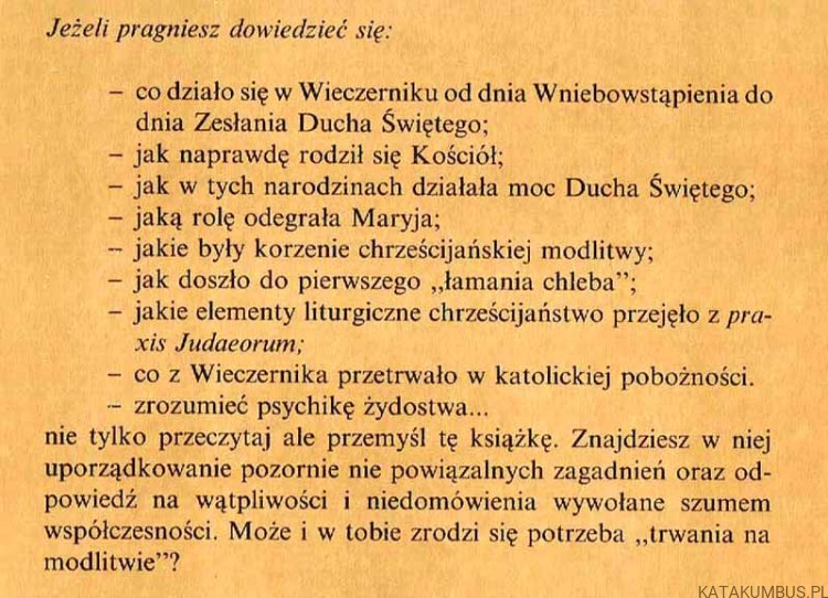 Trwali na modlitwie. Wieczernik od Wniebowstąpienia do Zesłania Ducha Świętego. JAN SULOWSKI