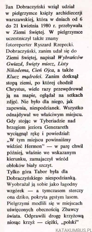 Ziemia Ewangelii. JAN DOBRACZYŃSKI