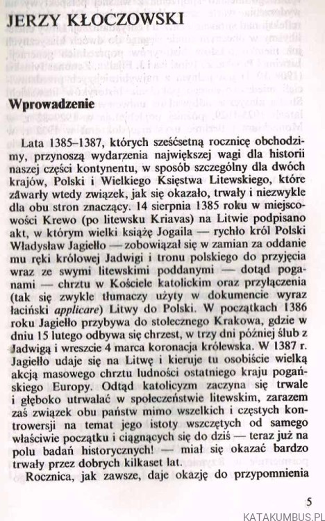 Chrystianizacja Litwy. JERZY KŁOCZOWSKI