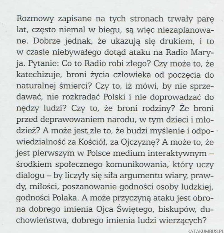 Tak-tak, nie-nie. o. TADEUSZ RYDZYK CSSR