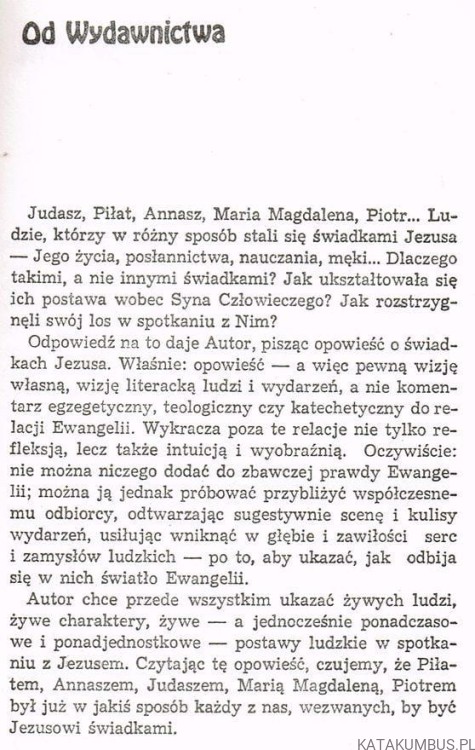 Świadkowie Jezusa. ks. MIECZYSŁAW MALIŃSKI
