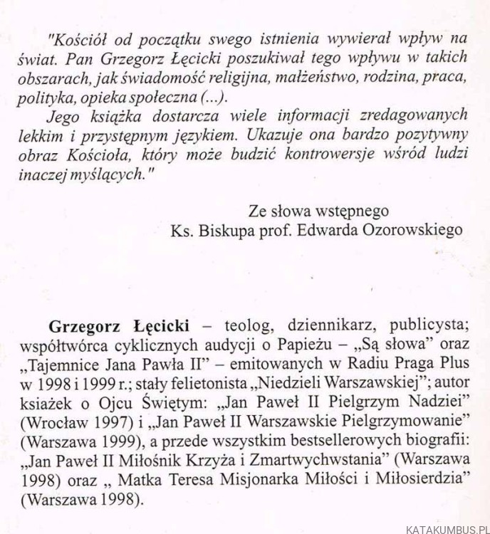 Światło Ewangelii. GRZEGORZ ŁĘCICKI