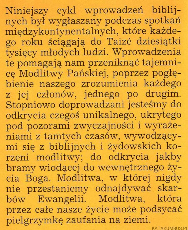 Ojcze nasz... w Biblii i w życiu. BRAT JOHN Z TAIZE
