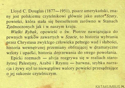 Wielki Rybak. LLOYD C. DOUGLAS