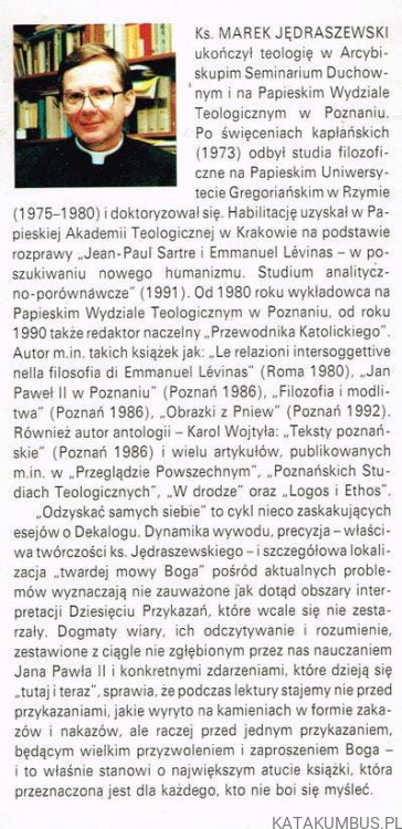 Odzyskać samych siebie. ks. MAREK JĘDRASZEWSKI