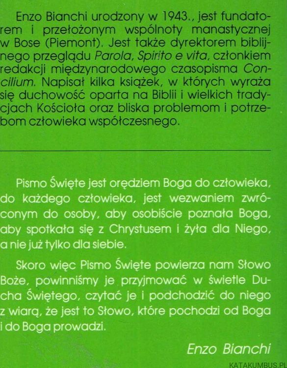 Przemodlić Słowo. ENZO BIANCHI