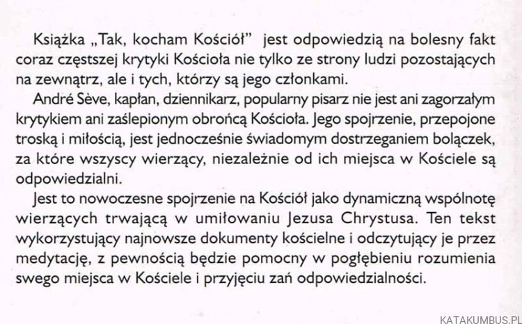 Tak, kocham Kościół. ANDRE SEVE2