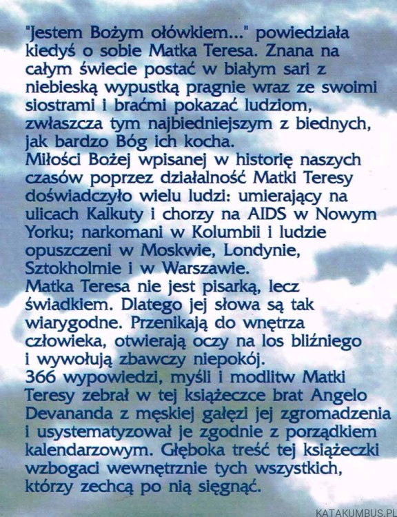 Na każdy dzień. Myśli Matki Teresy. ANGELO DEVANANDA