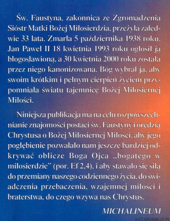 Siostra Faustyna. Szafarka Miłosierdzia Bożego. Ks. FRANCISZEK CEGIEŁKA