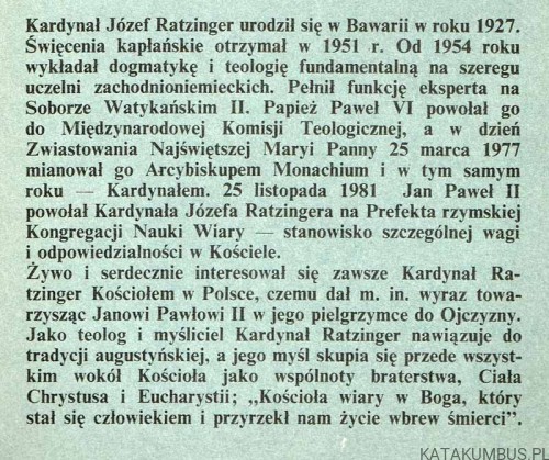 Służyć Prawdzie. JÓZEF KARDYNAŁ RATZINGER
