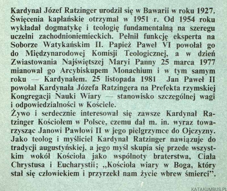 Służyć Prawdzie. JÓZEF KARDYNAŁ RATZINGER