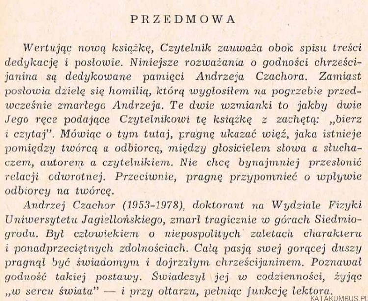 Poznaj chrześcijaninie godność twoją. Rozważania niedzielne. Ks. WACŁAW ŚWIERZAWSKI