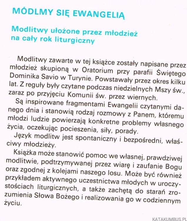 Módlmy się Ewangelią. PRACA ZBIOROWA