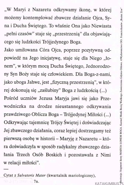 Ikona Trójcy Świętej. S. J. IMMAKULATA ADAMSKA OCD