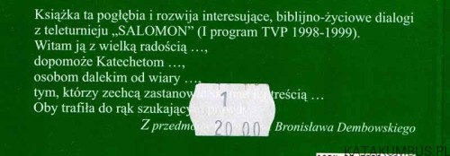 Tele - Salomon radzi. ks. JANUSZ TARNOWSKI