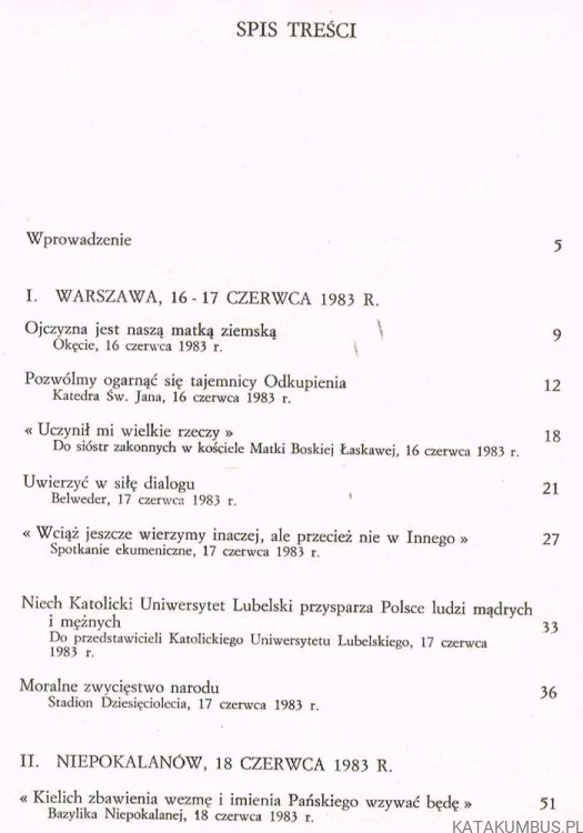 Pokój tobie, Polsko! Ojczyzno moja! JAN PAWEŁ II