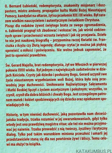Żywot Świętego Brata Gerarda Majelli. BERNARD ŁUBIEŃSKI CSSR