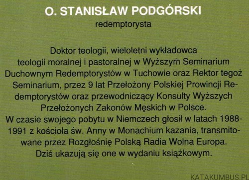 Słowa o Słowie. Kazania radiowe. Rok C. STANISŁAW PODGÓRSKI CSSR
