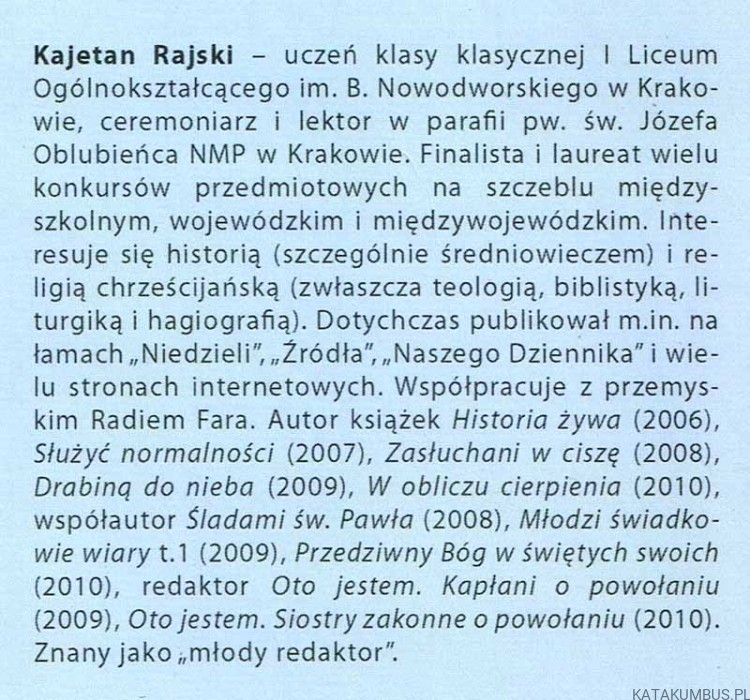 Wsłuchani w słowo. Refleksje na niedziele i święta roku A. KAJETAN RAJSKI