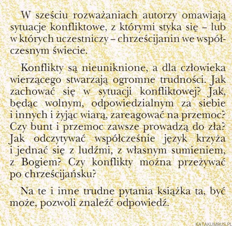 Konflikty i pojednanie. PRACA ZBIOROWA