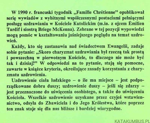 Radość uzdrawiania braci. PRACA ZBIOROWA