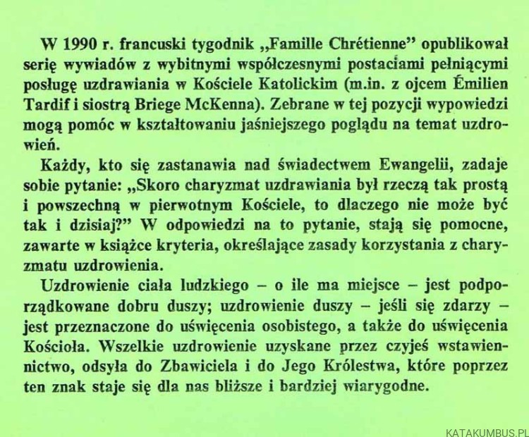 Radość uzdrawiania braci. PRACA ZBIOROWA