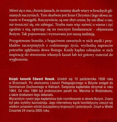 Skarb w glinianych naczyniach. Rok B tom II. ks. EDWARD NOWAK
