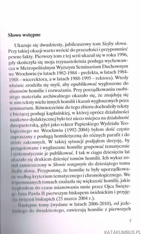 Siejba Słowa. Tom XX. Bp. IGNACY DEC