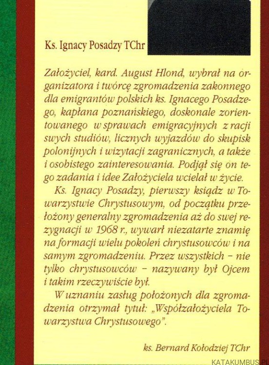 Wszystko dla Boga i Polonii. Życie i dzieło ks. Ignacego Posadzego. MARIA PARADOWSKA
