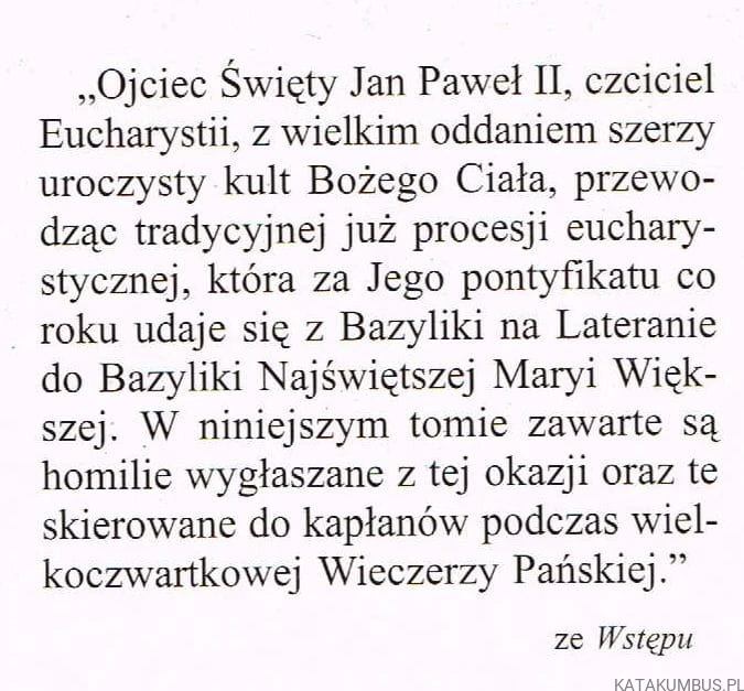 To czyńcie na moją pamiątkę. TOMMASO STENICO, CELSO MORGA