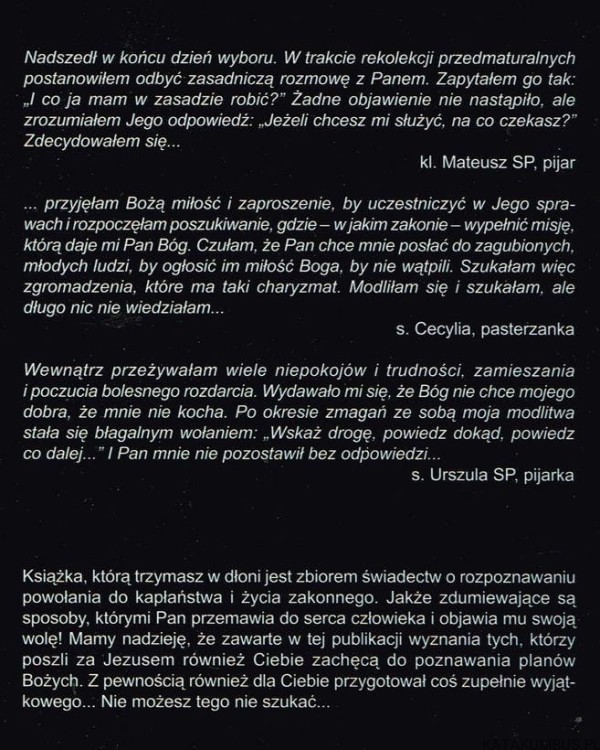 Moje odkrywanie powołania. ks. JÓZEF TARNAWSKI