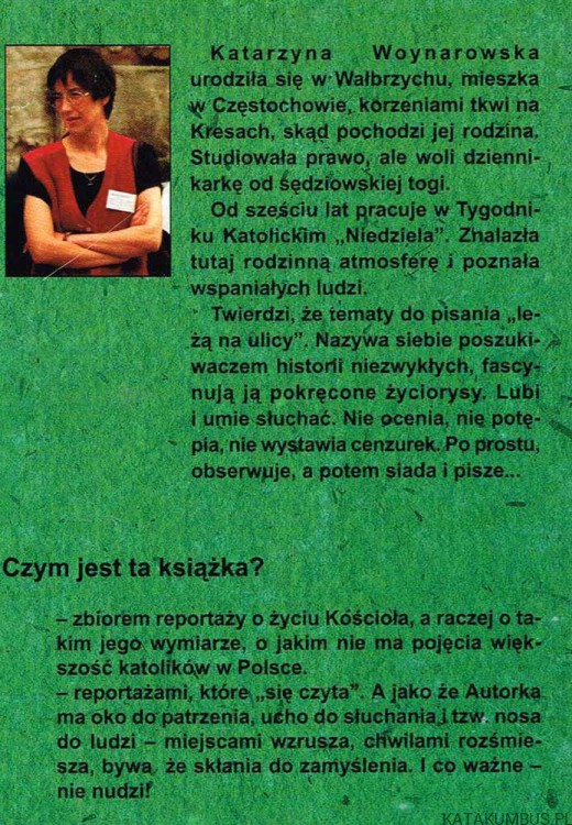 Reportaże z Bożej Łaski. KATARZYNA WOYNAROWSKA
