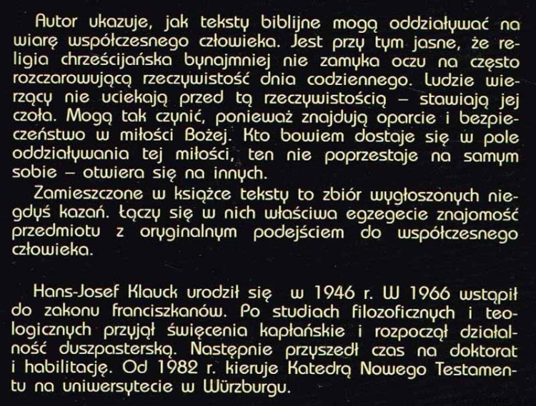 Oddziaływanie miłości / Hans-Josef Klauck