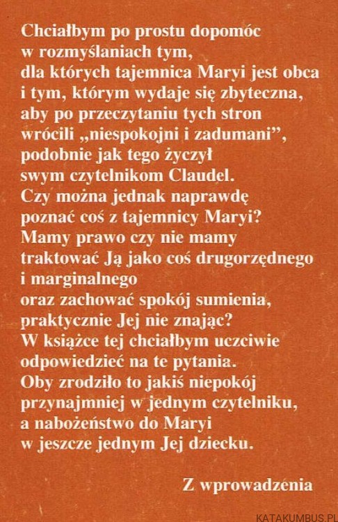 Maryja wczoraj i dziś. GARBIEL-MARIE GARRONE