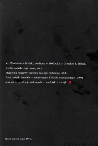 Formacja homiletyczna alumnów w Wyższych Seminariach Duchownych w Polsce. Ks. WŁODZIMIERZ BROŃSKI