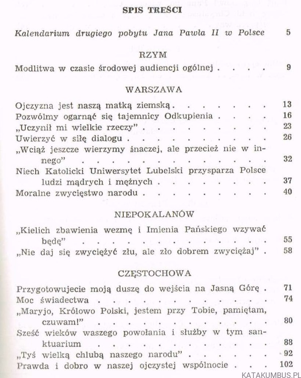 Druga Pielgrzymka do Polski. Przemówienia Homilie. JAN PAWEŁ II2