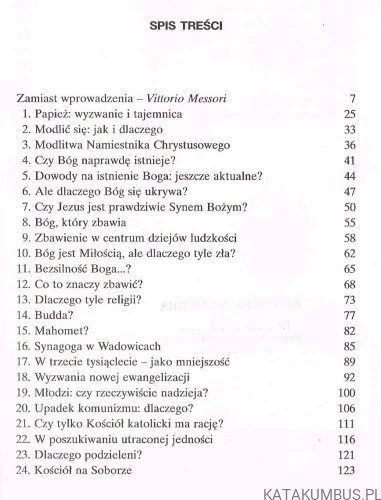 Przekroczyć próg nadziei. JAN PAWEŁ II
