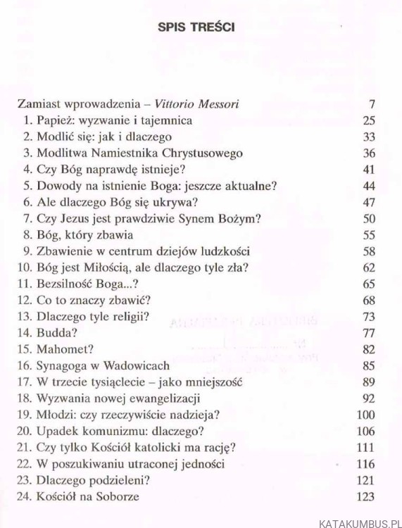 Przekroczyć próg nadziei. JAN PAWEŁ II