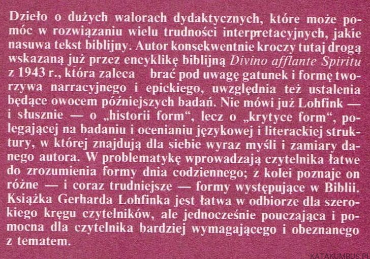 Rozumieć Biblię. GERHARD LOHFINK