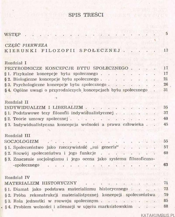 Filozofia społeczna / Ks. Józef Majka