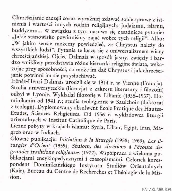 Wiara chrześcijańska wśród religii świata. I.H. DALMAIS